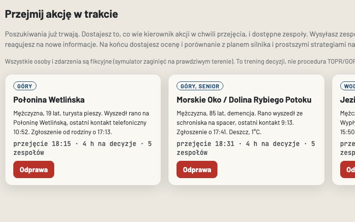 Lista ćwiczeń: przejmij akcję w trakcie w górach lub na wodzie